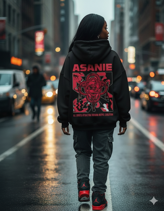 🔥 ASANIE Evolution Hoodie | RED THUNDER GAWD