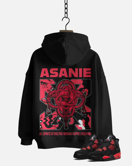 🔥 ASANIE Evolution Hoodie | RED THUNDER GAWD